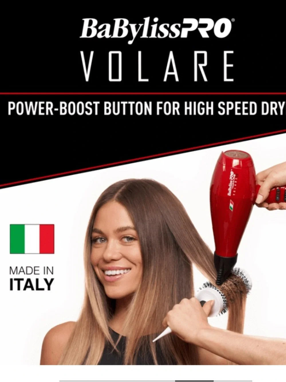BaByliss Red Volare Compact Hair Dryer